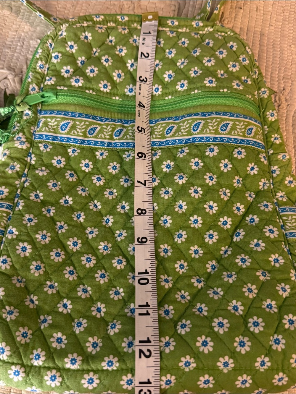 Vera Bradley 2004 Apple Green Small Backpack Retired Floral Vintage - Picture 14 of 16